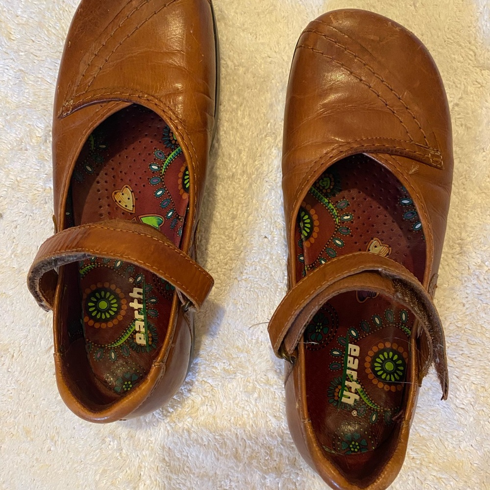 Earth Tan Maryjane Shoes.